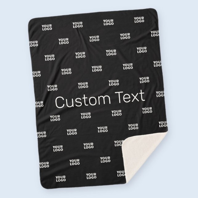 Modern Logo or Design Pattern with Any Image  Sherpa Blanket (Creator Uploaded)