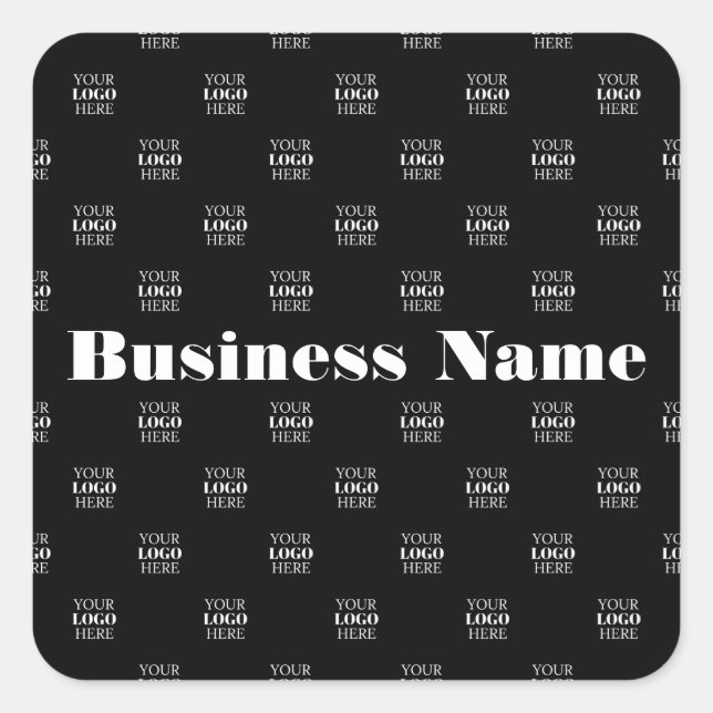 Modern Logo or Design Pattern with Any Image  Square Sticker (Front)