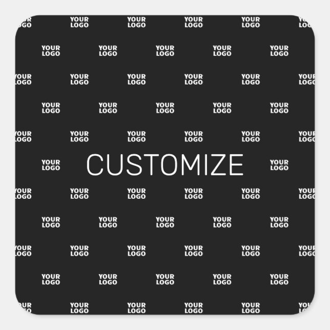 Modern Logo or Design Pattern with Any Image  Square Sticker (Front)