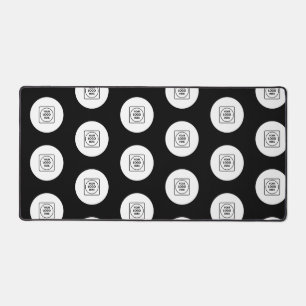Modern Logo Pattern Branding desk mat