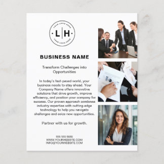 Modern Logo Photo Corporate White Business Flyer
