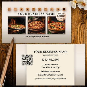 Modern Logo QR Code Photos Loyalty Card