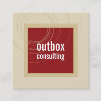 MODERN LOGO smart square icon monogram maroon gold Business Card