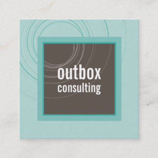 MODERN LOGO smart square icon monogram mint brown Business Card