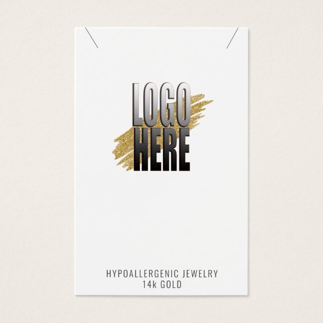 Modern Logo Social Media Necklace Display Cards (Front)