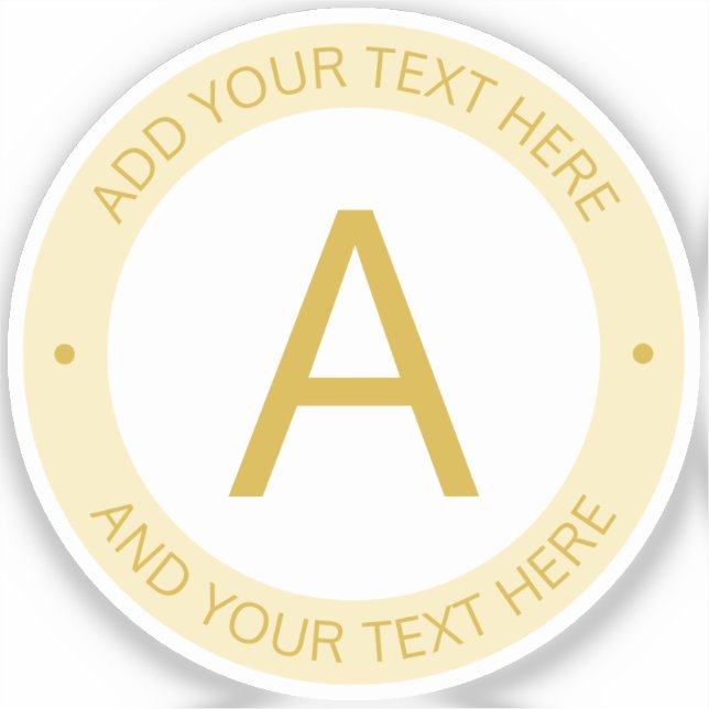 Modern Logo Style Monogram | Gold Transparent (Front)