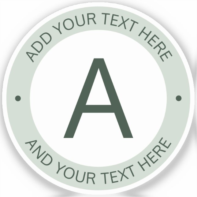 Modern Logo Style Monogram | Green Transparent (Front)