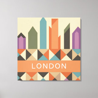 Modern LONDON Abstract Geometric Shapes Canvas Print