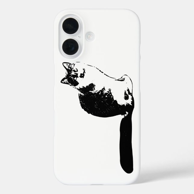 Modern Long‑Haired Cat iPhone Case (Back)