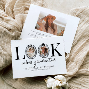 Modern Look Whos Graduated Photo Announcement