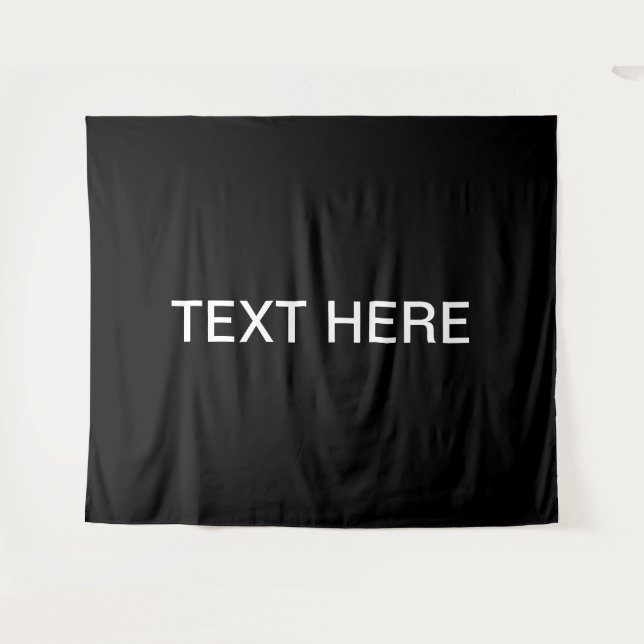 Modern Looking Bold Black White Text Tapestry (Front (Horizontal))