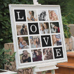 Modern Love 12 Photo Collage Poster<br><div class="desc">Create your own 12 square photo collage poster using this simple personalized picture template,  it's so easy to replace with your own special memories! The word "LOVE" is spelled out in stylish black squares that can be changed to a different colour.</div>