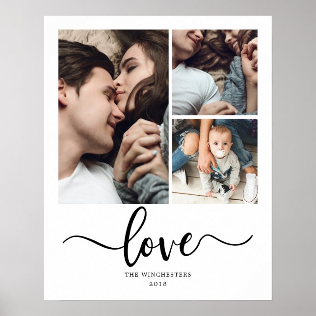 Modern Love 16x20 3 Photo Collage Poster (Front)