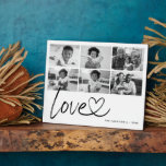 Modern Love 6 Photo Collage Plaque<br><div class="desc">Show someone special just how wonderful there are with stylish script "love" with connect heart and custom 6 photo collage plaque. Great gift for Grandma,  birthday,  anniversary,  and more!</div>