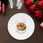 Modern Love and Pizza Rehearsal Dinner Paper Paper Plate<br><div class="desc">Modern Love and Pizza Rehearsal Dinner Paper Paper Plates. Matching items available.</div>