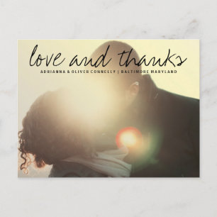 Modern Love And Thanks   Couple Photo2 Postcard