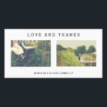 Modern Love And Thanks Wedding Photo Collage Thank You Card<br><div class="desc">Modern Thank You Wedding Photo Collage</div>
