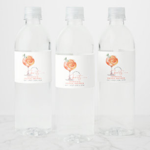 Modern Love At First Spritz Bridal Shower  Water Bottle Label