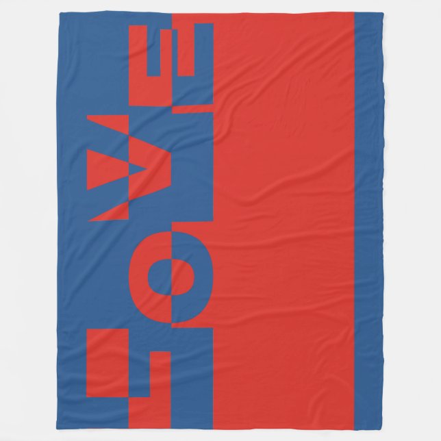 Modern LOVE Banner + your backgr. & ideas Fleece Blanket (Front)