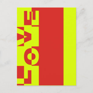 Modern LOVE Banner + your backgr. & ideas Postcard