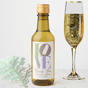 Modern Love Custom Wedding Favour Wine Label