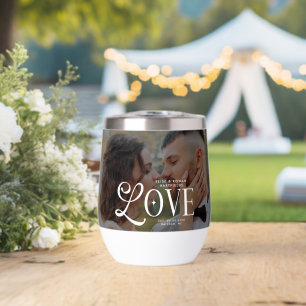 Modern Love Custom Wedding Photo Couples Monogram