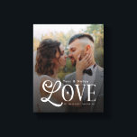 Modern Love Custom Wedding Photo Couples Monogram Canvas Print<br><div class="desc">Turn your favorite wedding or engagement photo into a stunning piece of wall art with this Modern Love Custom Wedding Photo Couples Monogram Canvas Print. Designed with clean lines, soft modern typography, and a sophisticated monogram, this canvas transforms your special moment into a meaningful décor piece that feels elegant, intimate,...</div>