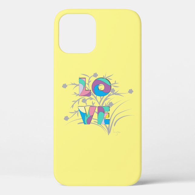 Modern Love Design Purple Case-Mate iPhone Case (Back)