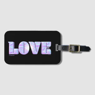 Modern Love Design Purple Cool iPhone Case Luggage Tag