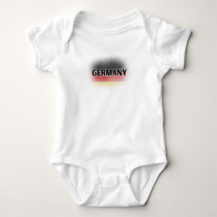 Modern Love Germany Flag Europe Souvenir  Baby Bodysuit