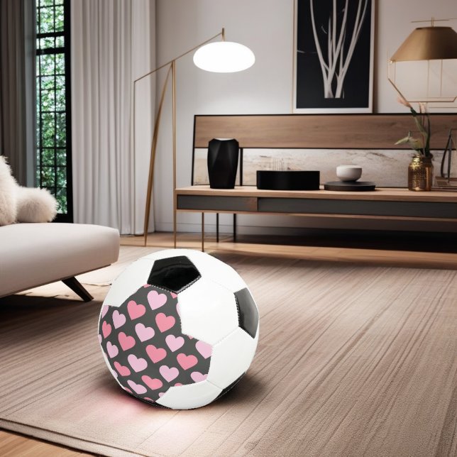 Modern Love Heart Pattern Soccer Ball (Creator Uploaded)