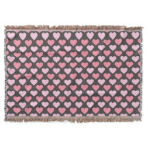 Modern Love Heart Pattern Throw Blanket