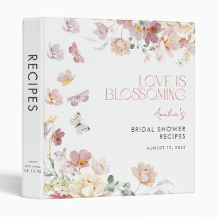Modern Love is Blossoming Pink Bridal Shower Binder