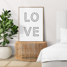 Modern Love | Monochrome Quote Art Trendy Stylish