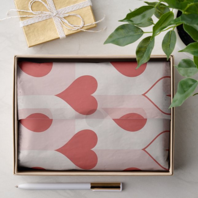  Modern Love Pattern Tissue Paper  (Gift)