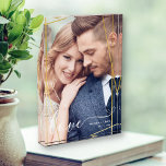 Modern Love Photo Block<br><div class="desc">Crafted to be a standout keepsake,  this modern love wedding photo block is a testament to the enduring power and beauty of love."</div>