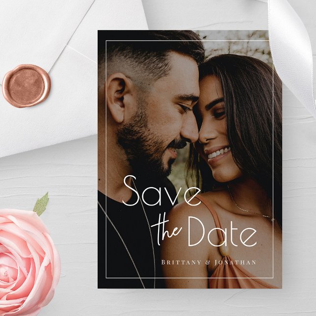 Modern Love Photo Save the Date Minimalist Elegant (Creator Uploaded)
