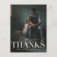 Modern Love & Thanks | Wedding Thank You Photo