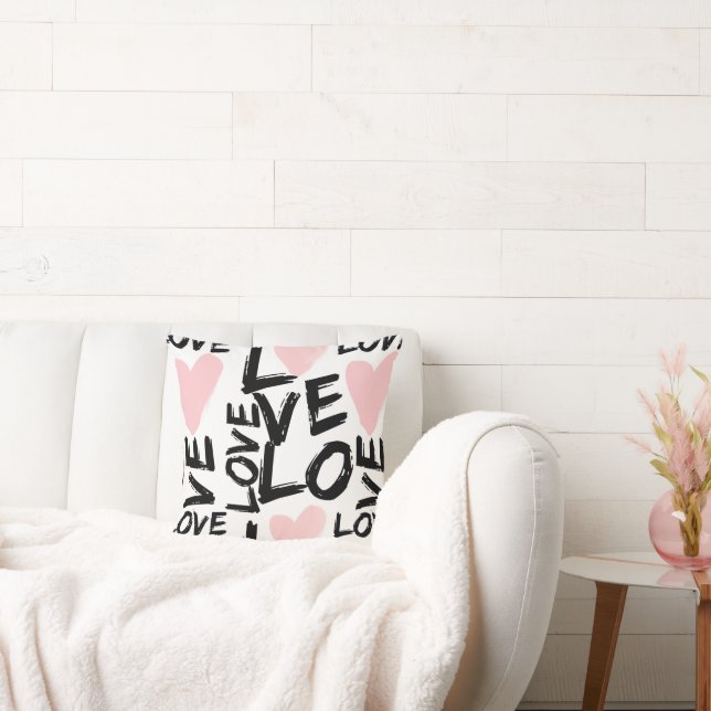 Modern Love Throw Pillow (Couch)
