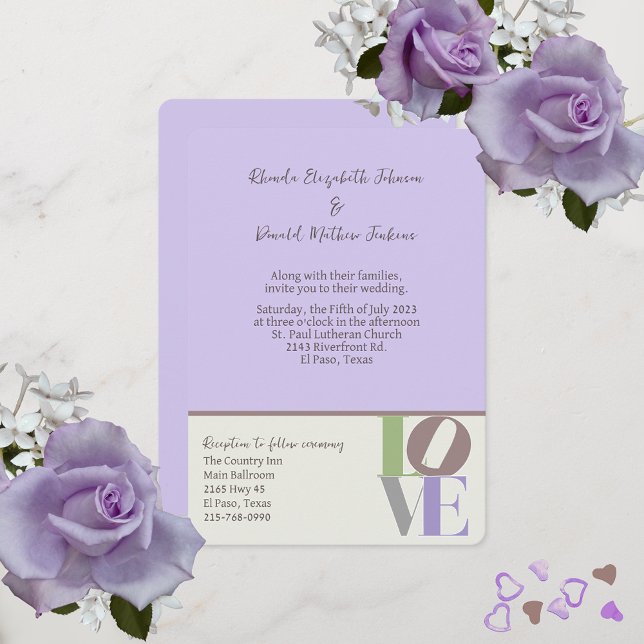 Modern LOVE Wedding Invitation (Creator Uploaded)