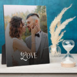 Modern Love Wedding Photo Couples Plaque<br><div class="desc">Celebrate your love in a beautifully modern way with this Modern Love Custom Wedding Photo Couples Monogram Plaque — a personalized keepsake designed to showcase your most meaningful moment. Featuring your favorite couple photo paired with a clean, elegant monogram, this plaque transforms your love story into a timeless display piece....</div>