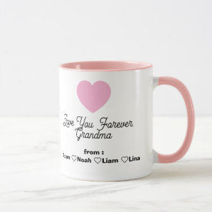 Modern "Love you Grandma"4-Photo  Coffee mug 2026