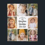 Modern Love You Grandma Grandpa Instagram Photo Fleece Blanket<br><div class="desc">The Modern Love You Grandma & Grandpa Instagram Photo Fleece Blanket is the perfect personalized gift for the grandparents who mean the world to you. This cozy fleece blanket features an Instagram-style photo collage with your favourite moments shared with Grandma and Grandpa. Soft and warm, it's perfect for cuddling up...</div>