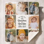 Modern Love You Grandma Grandpa Instagram Photo Sherpa Blanket<br><div class="desc">The Modern Love You Grandma & Grandpa Instagram Photo Fleece Blanket is the perfect personalized gift for the grandparents who mean the world to you. This cozy fleece blanket features an Instagram-style photo collage with your favourite moments shared with Grandma and Grandpa. Soft and warm, it's perfect for cuddling up...</div>