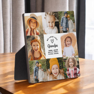 Modern Love You Grandpa Collage Instagram Photo Plaque