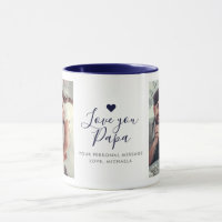 Modern "Love you Papa" 2-Photo
