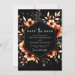 Modern Lovely Terracotta Wedding  Save The Date