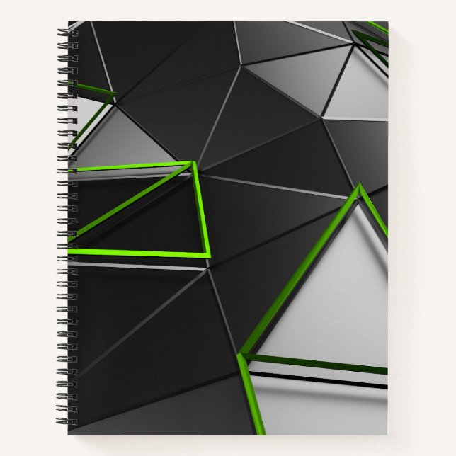 Modern Low-Poly Bullet Journal / Lined Notebook (Front)