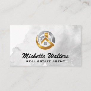 Modern Lux Real Estate Property Logo Business Card