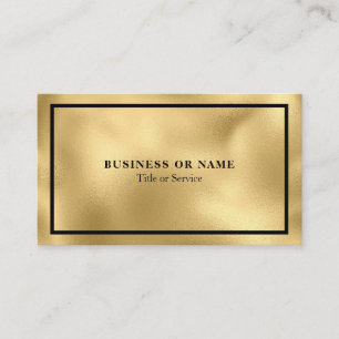 Modern Luxe Faux Gold Foil Metallic Business Card